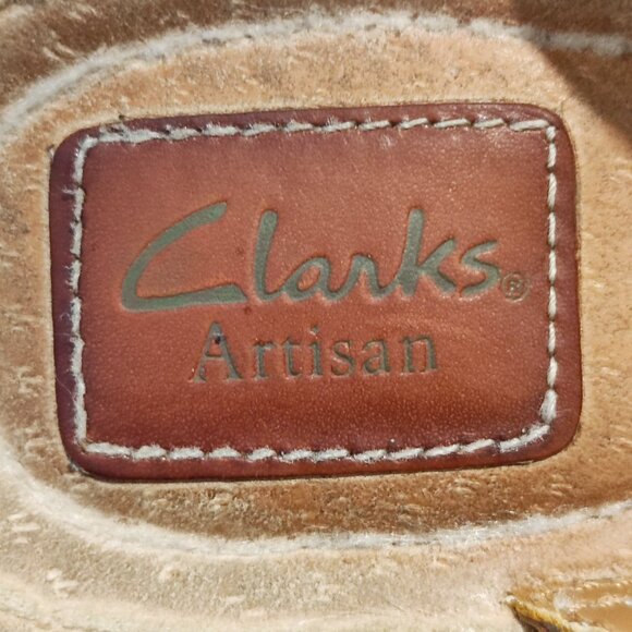 Clarks Artisan leather upper slipper brown women's size 8M - Picture 7 of 12